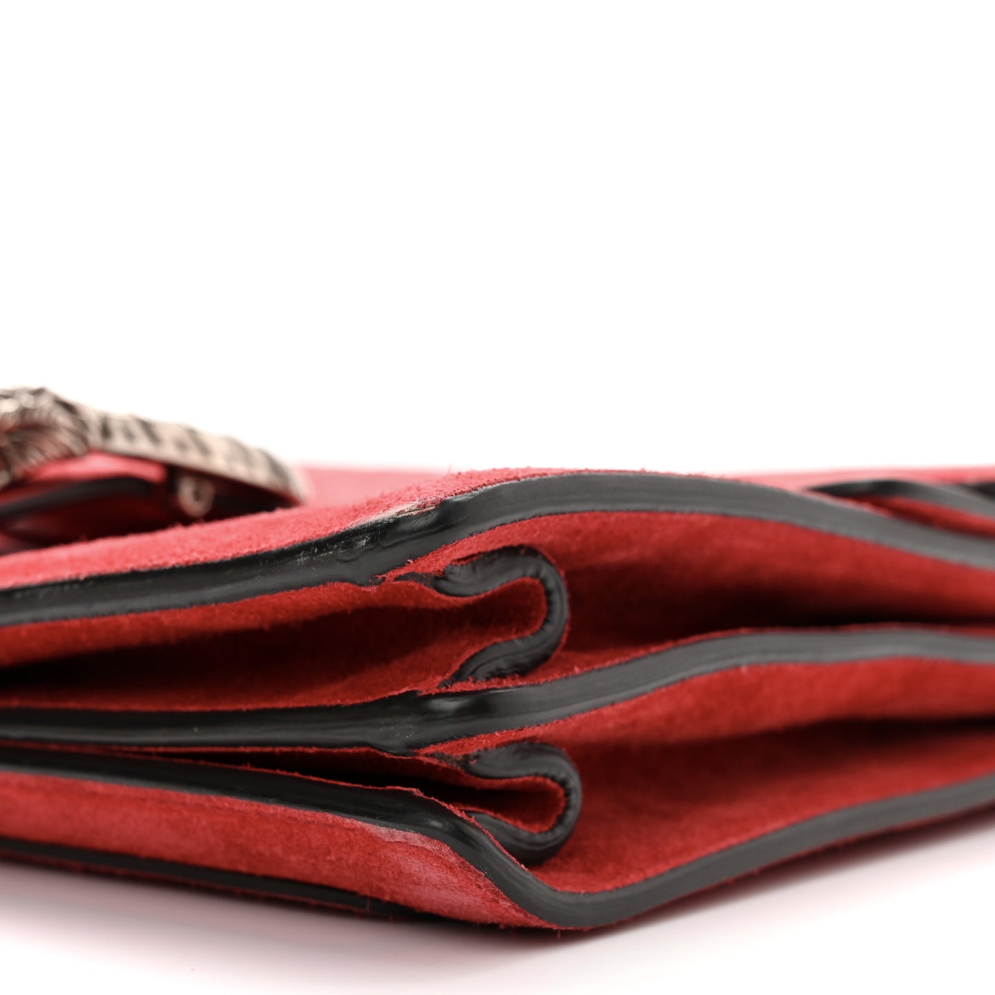 Suede Vitello Velvet Medium Dionysus Shoulder Bag Vulcanic Red