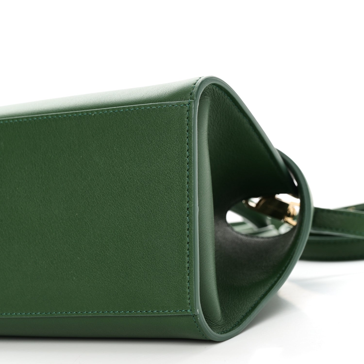 Salvatore Ferragamo Calfskin Mini Hug Bag Forest Green 9 of 9