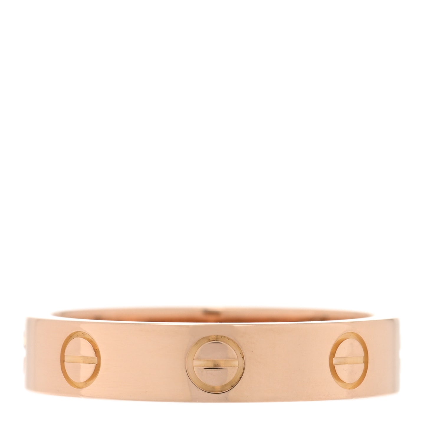 18K Pink Gold Diamond 4mm LOVE Wedding Band Ring 52 6