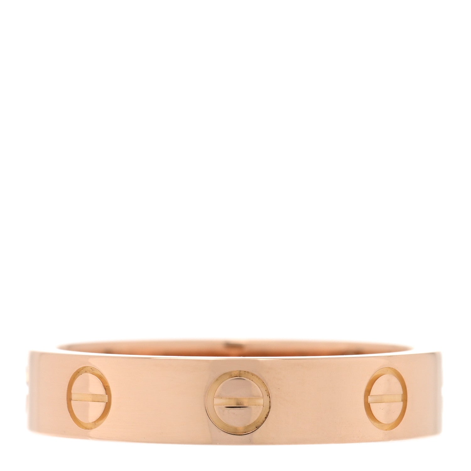 Cartier 18K Pink Gold Diamond 4mm LOVE Wedding Band Ring 52 6 3 of 5