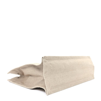 Saint Laurent Linen Calfskin Rive Gauche Tote Optic White 4 of 11