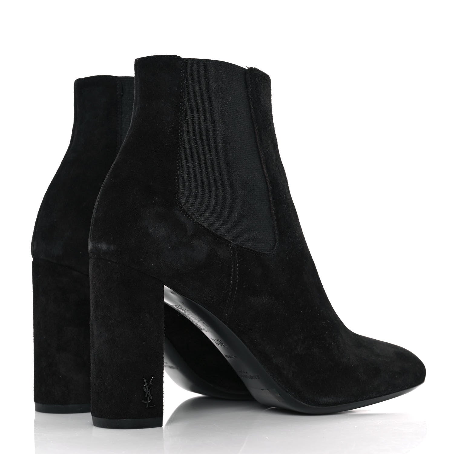 Saint Laurent Suede Babies Chelsea 95 Ankle Boot 35.5 Black 4 of 8