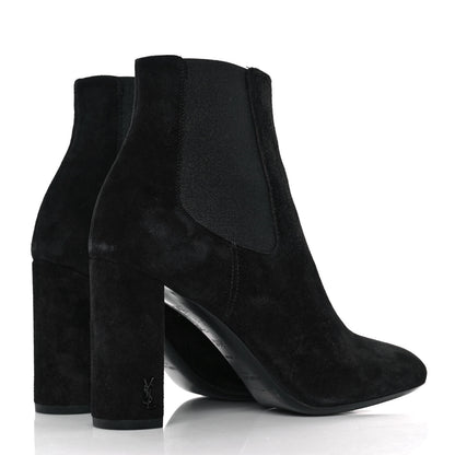 Saint Laurent Suede Babies Chelsea 95 Ankle Boot 35.5 Black 4 of 8