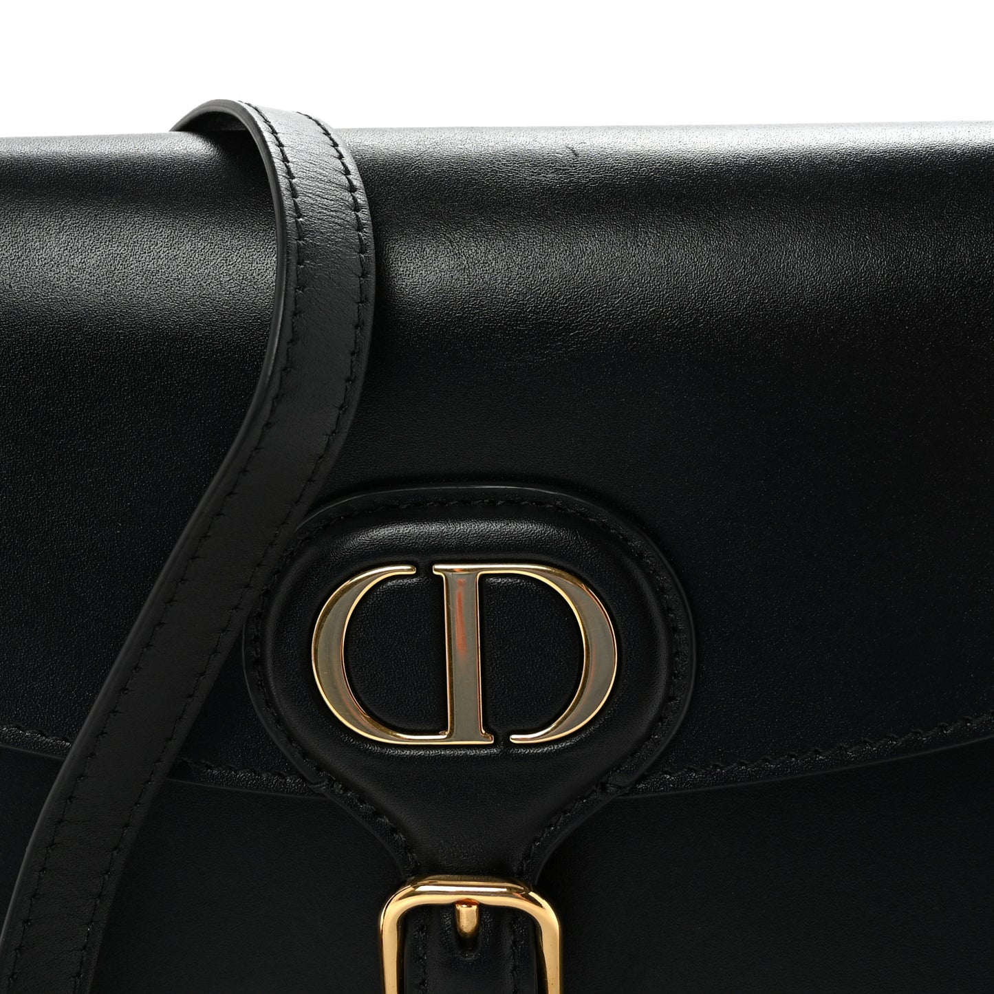 Box Calfskin Medium Bobby Frame Flap Black