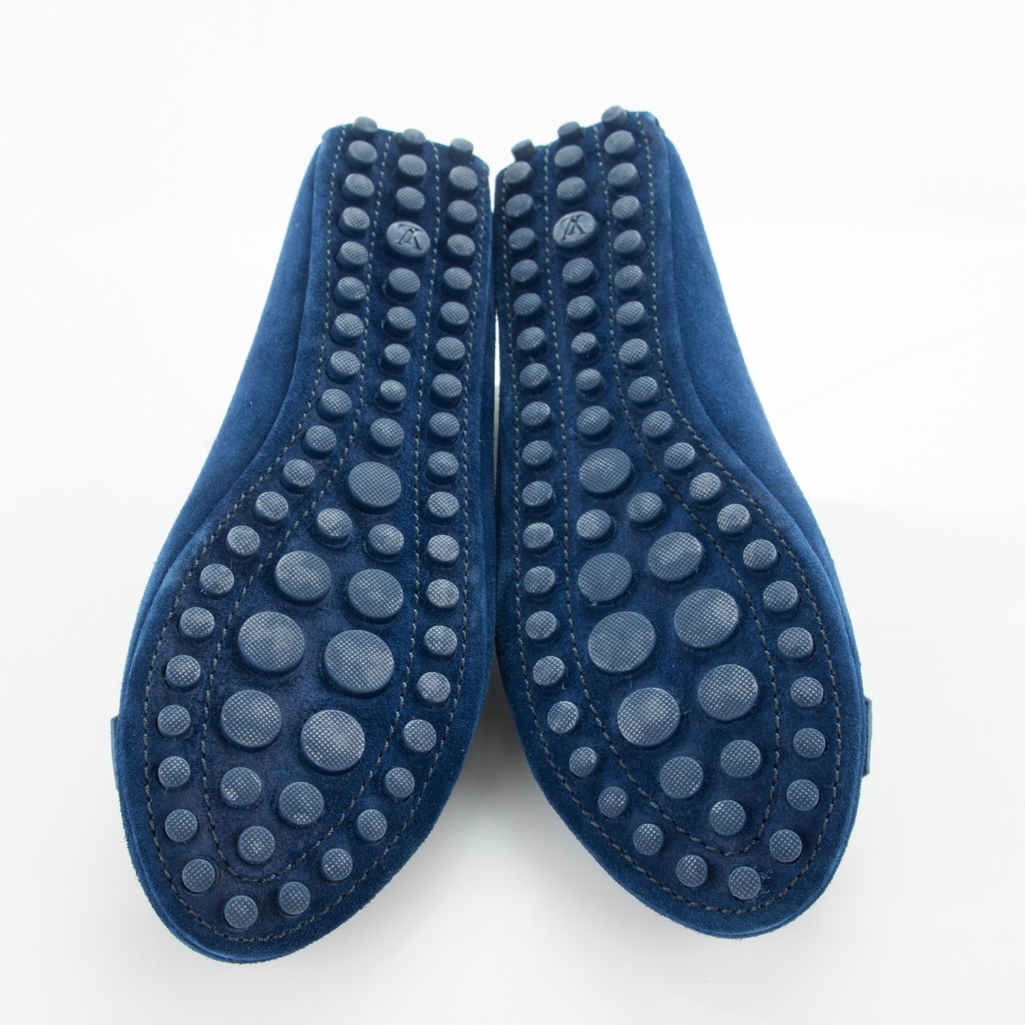 Suede Oxford Ballerina Flats 38 Blue Nuit