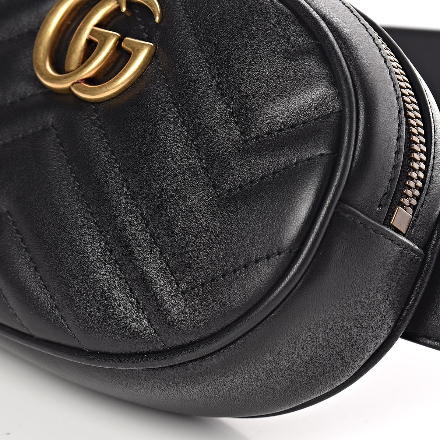 Calfskin Matelasse GG Marmont Belt Bag 85 34 Black