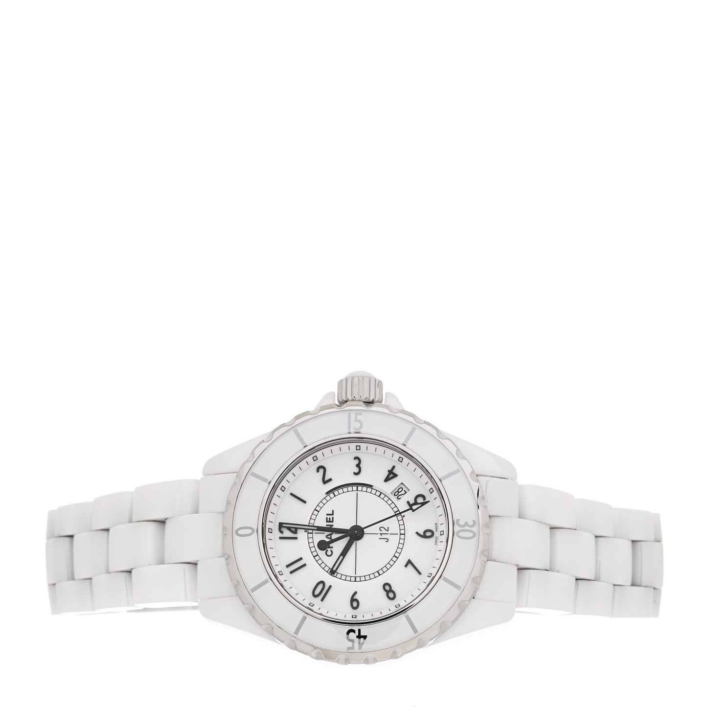 Stainless Steel Ceramic 33mm J12 Quartz Watch White