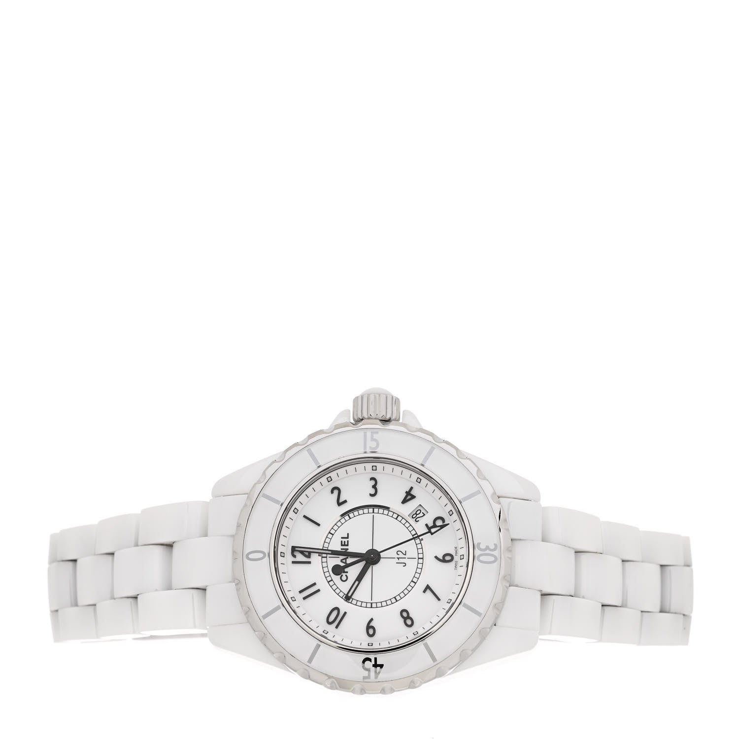 Chanel Stainless Steel Ceramic 33mm J12 Quartz Watch White 2 of 4