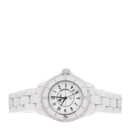 Chanel Stainless Steel Ceramic 33mm J12 Quartz Watch White 2 of 4