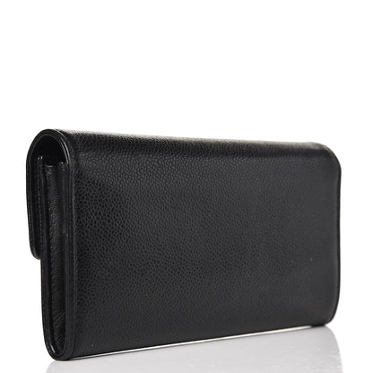 Chanel Caviar Timeless CC Large Gusset Flap Wallet Black 3 of 9