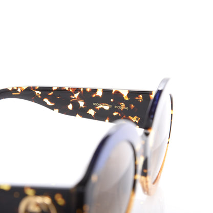 Gucci Acetate Round GG0084S Sunglasses Glitter Blue Multi 5 of 7