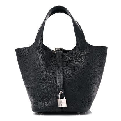 Hermes Taurillon Clemence Picotin Lock 18 PM Black 1 of 9