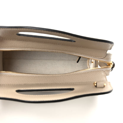 Gucci GG Supreme Monogram Textured Dollar Calfskin Web Small Ophidia Slip Handle Tote Beige Mystic White Oatmeal 5 of 13