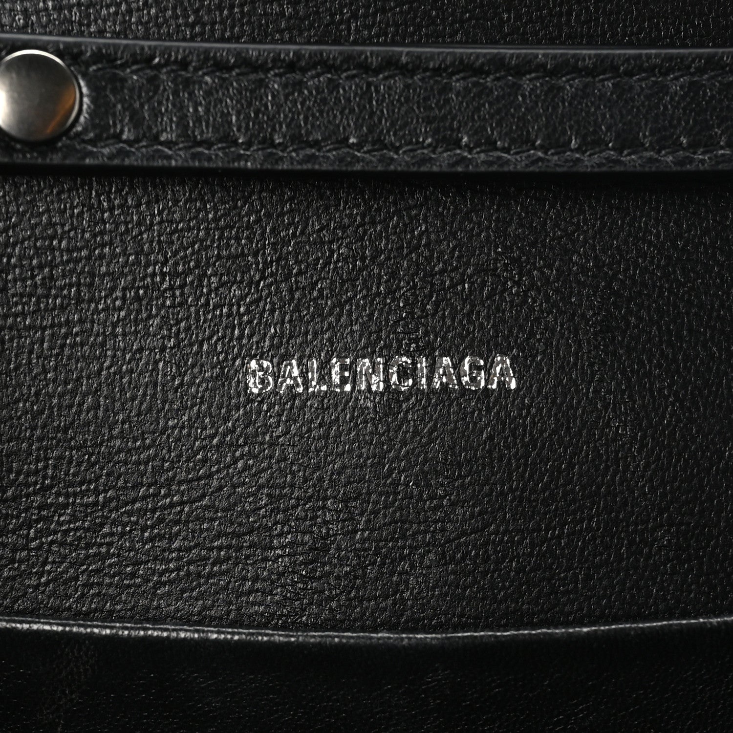 Balenciaga Shiny Calfskin Monochrome Crocodile Embossed Small Hourglass Evening Chain Bag Black 6 of 10