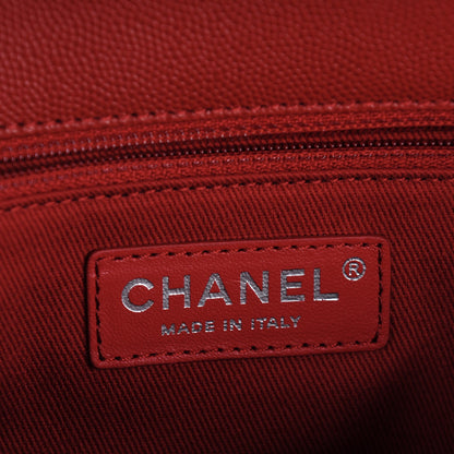 Chanel Caviar Quilted Medium Coco Handle Flap Dark Red 6 of 8