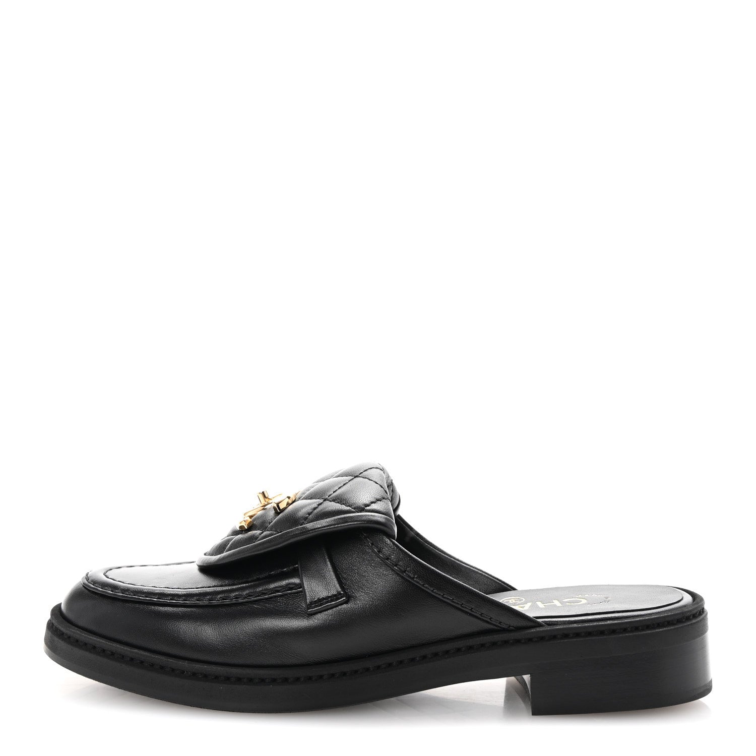 Chanel Lambskin Quilted CC Turnlock Mules 36 Black 1 of 10