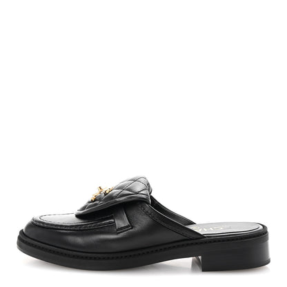 Chanel Lambskin Quilted CC Turnlock Mules 36 Black 1 of 10