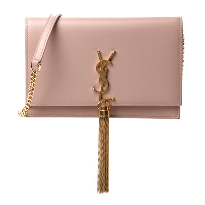 Saint Laurent Smooth Calfskin Classic Monogram Kate Tassel Chain Wallet Pale Pink 1 of 10