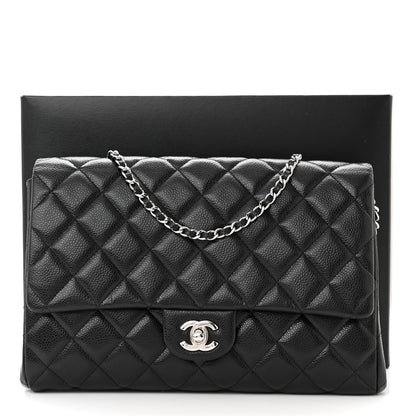 Chanel Caviar Quilted Clutch With Chain Flap Black 10 of 10