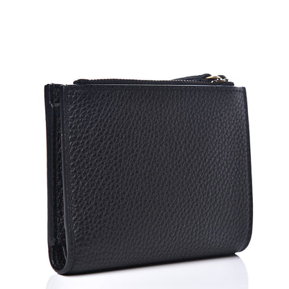 Gucci Pebbled Calfskin Animalier Card Case Wallet Black 2 of 7