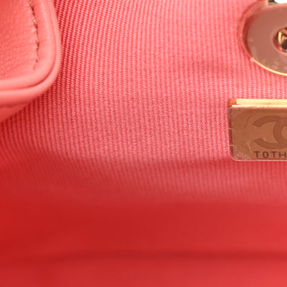 Chanel Lambskin Quilted Small Duma Drawstring Backpack Pink 7 of 11