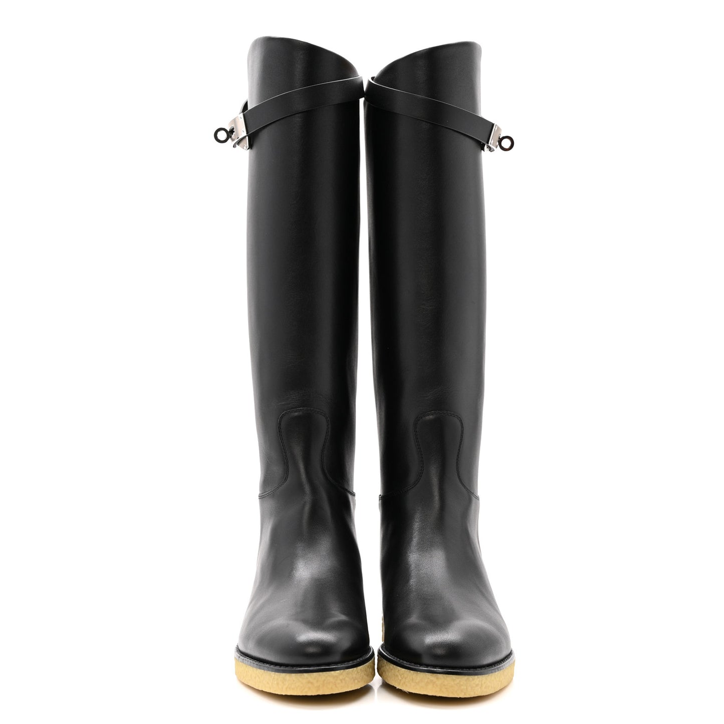 Calfskin Faustine Boots 36.5 Black