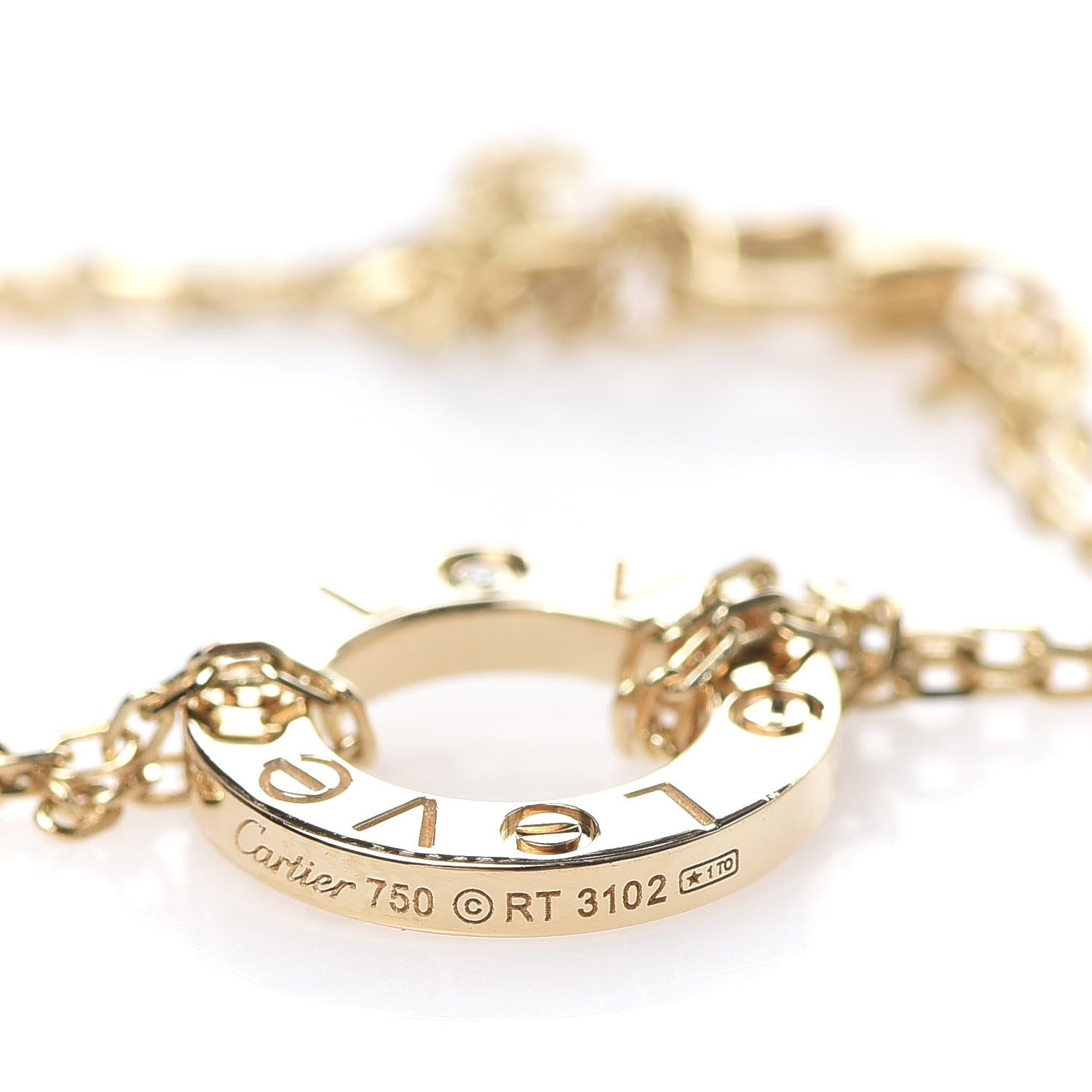 Cartier 18K Yellow Gold Diamond LOVE Bracelet 5 of 5