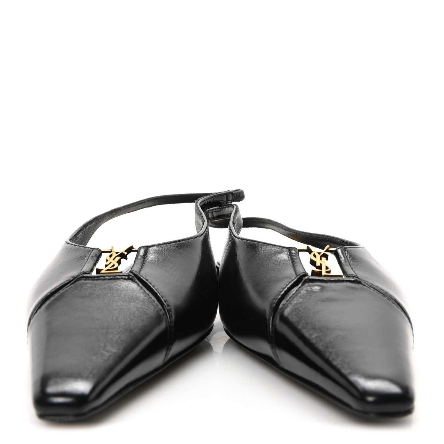 Saint Laurent Nappa Babylone Slingback Flats 36.5 Black 3 of 8