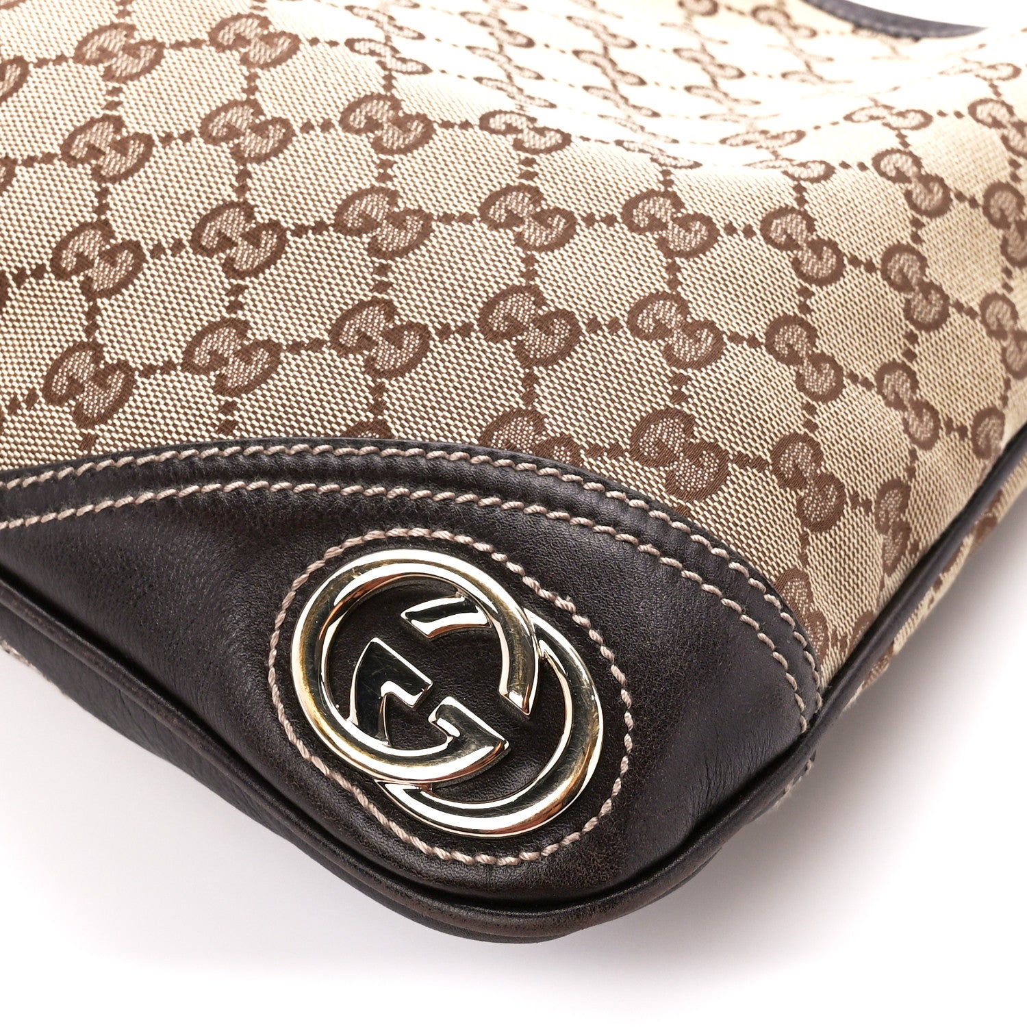 Gucci Monogram Medium New Britt Hobo Dark Brown 11 of 11