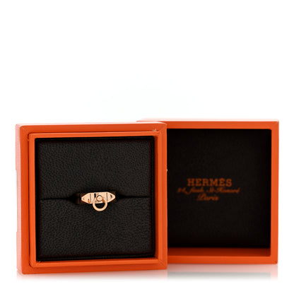 Hermes 18K Rose Gold PM Collier De Chien Ring 52 6 5 of 5