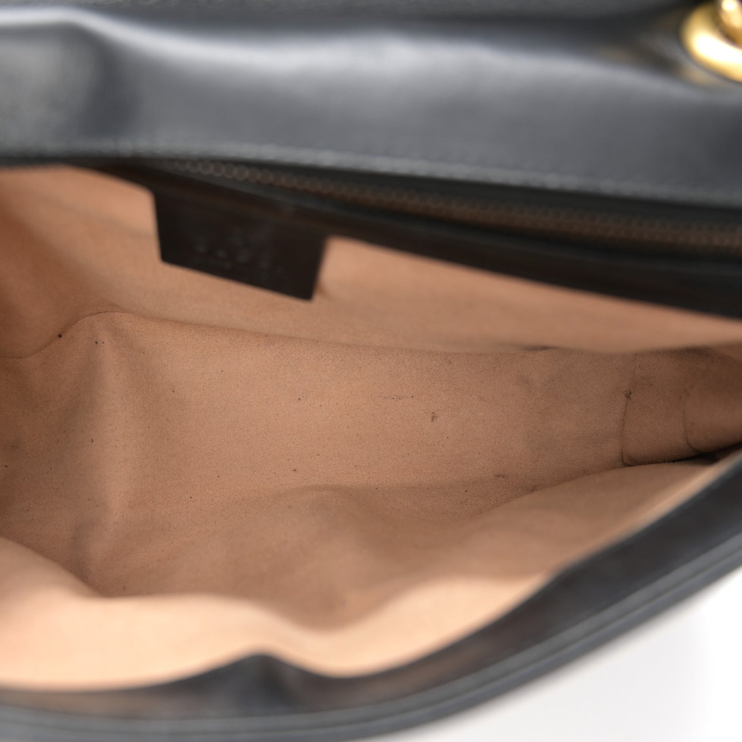 Calfskin Matelasse Small GG Marmont Shoulder Bag Black