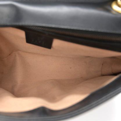 Gucci Calfskin Matelasse Small GG Marmont Shoulder Bag Black 5 of 16