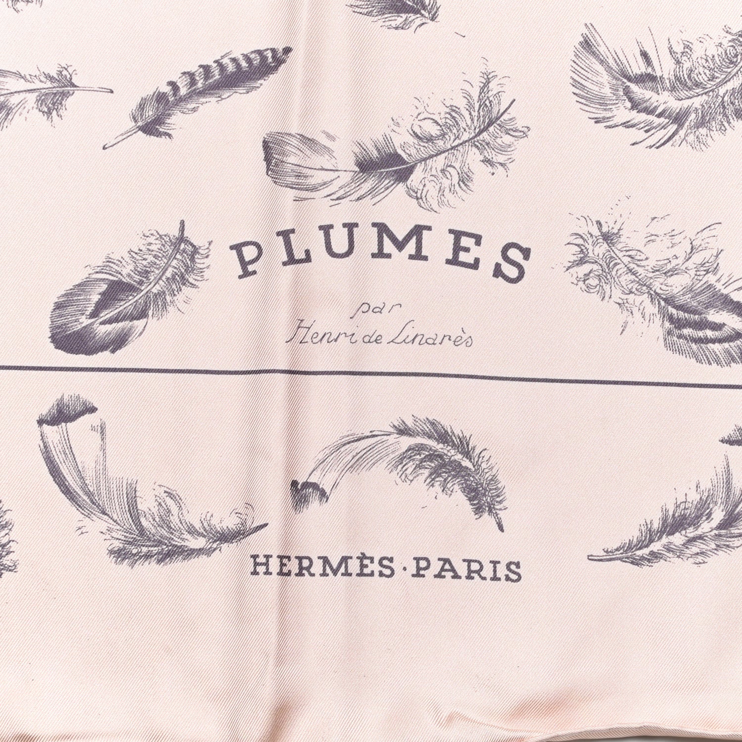 Hermes Silk Plumes par Henri de Linares Scarf 90 2 of 3