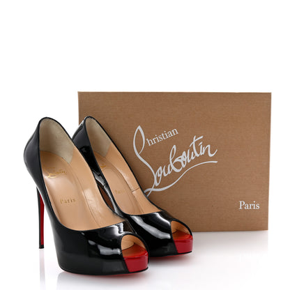Christian Louboutin Patent New Very Prive 120 Pumps 38 Black 9 of 9