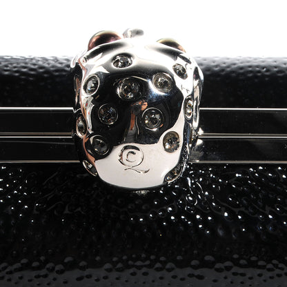 Alexander McQueen Patent Leather Skull Box Clutch Black 9 of 9