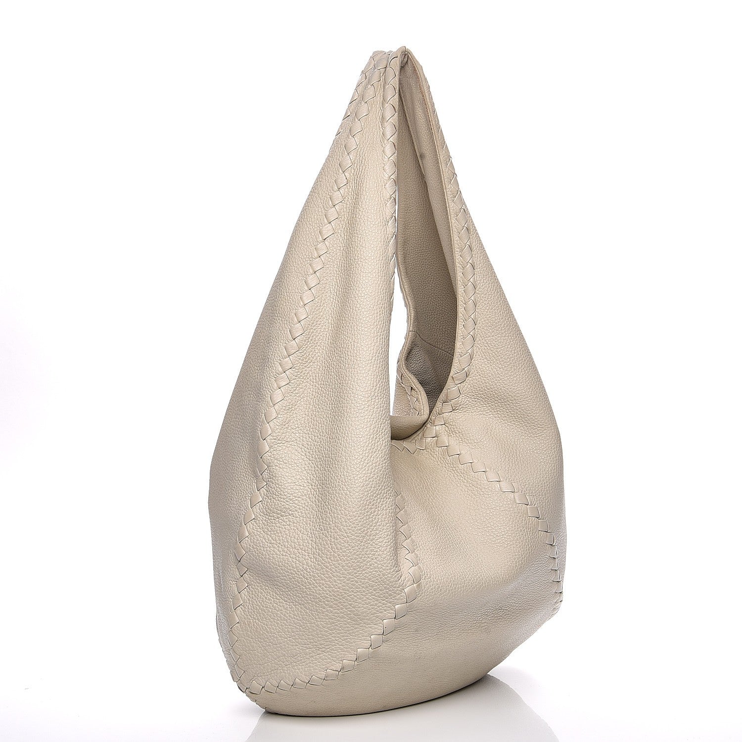 Bottega Veneta Cervo Deerskin Large Hobo Bianco White 3 of 17