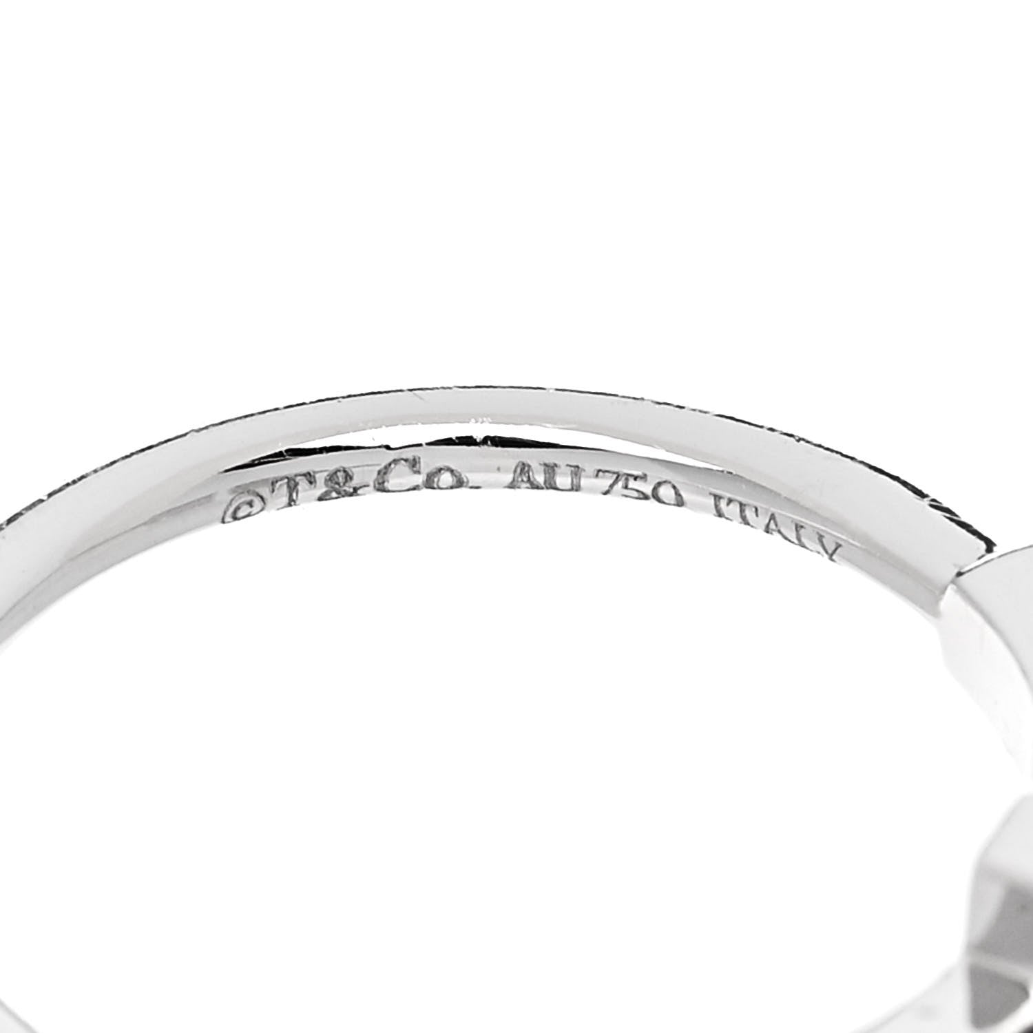 Tiffany 18K White Gold Ruby T Wire Ring 52 6 4 of 5