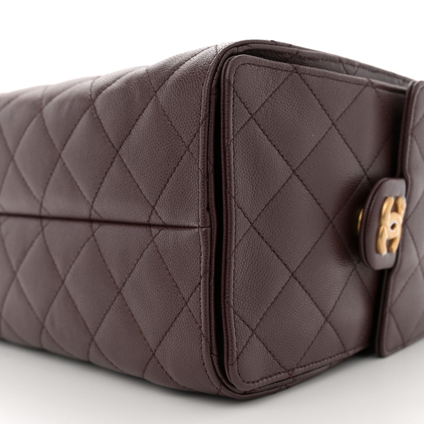 Caviar Quilted Small Chanel 25 Handbag Dark Brown
