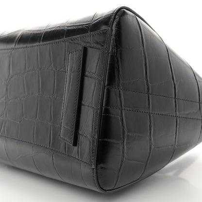 Givenchy Calfskin Crocodile Embossed Medium Lock Antigona Black 10 of 12