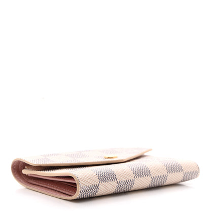 Louis Vuitton LOUIS VUITTON Damier Azur Victorine Wallet Rose Ballerine 4 of 6