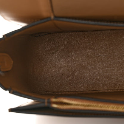 Celine Shiny Smooth Calfskin Medium Frame Shoulder Bag Tan Optic White 11 of 12