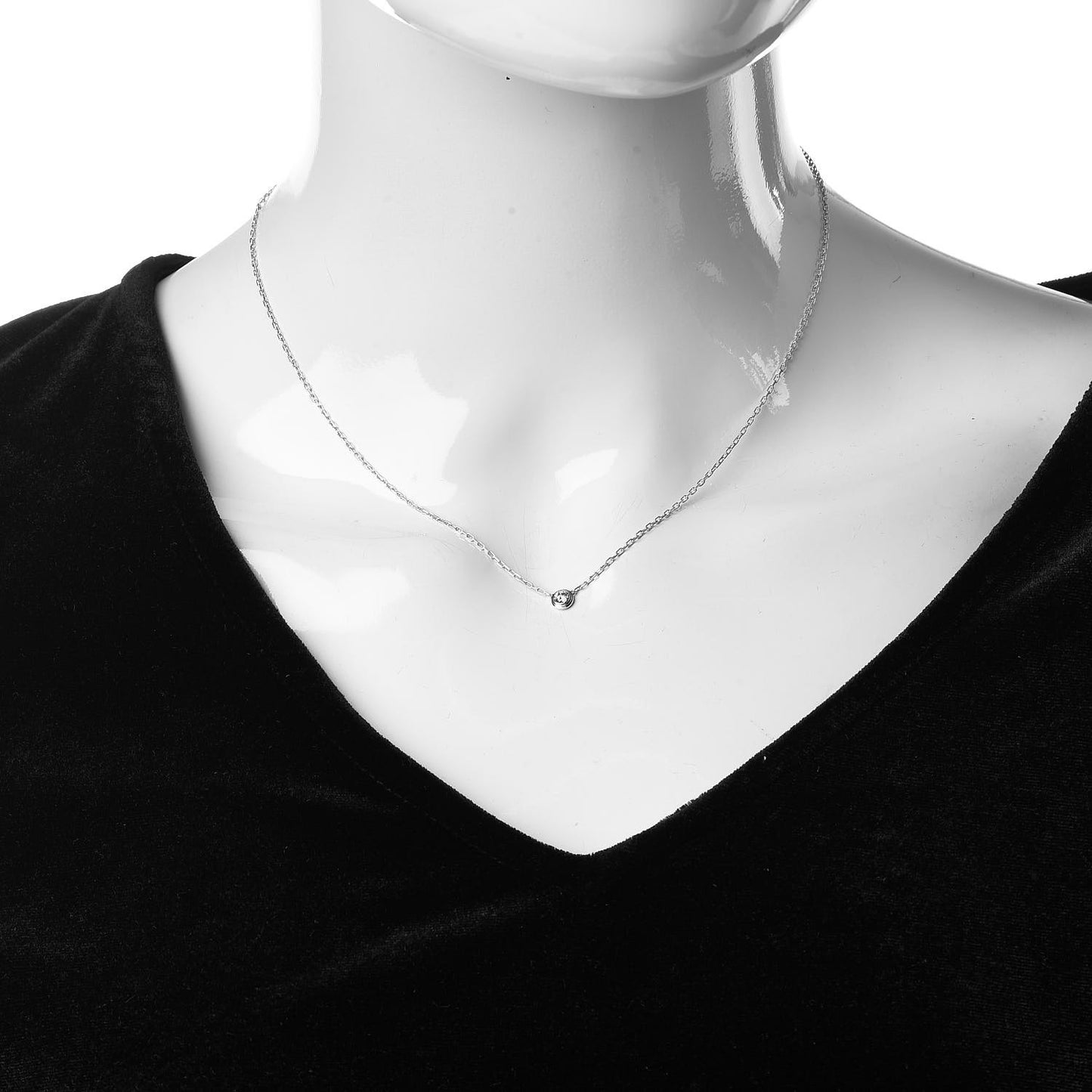 18K White Gold Diamond SM D'Amour Pendant Necklace