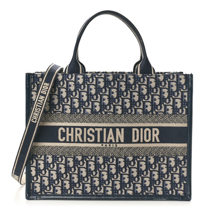 Christian Dior Oblique Calfskin Medium Book Tote With Strap Blue Multicolor 1 of 11