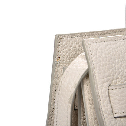 Saint Laurent Grained Calfskin Small Sac De Jour Dove White 13 of 20