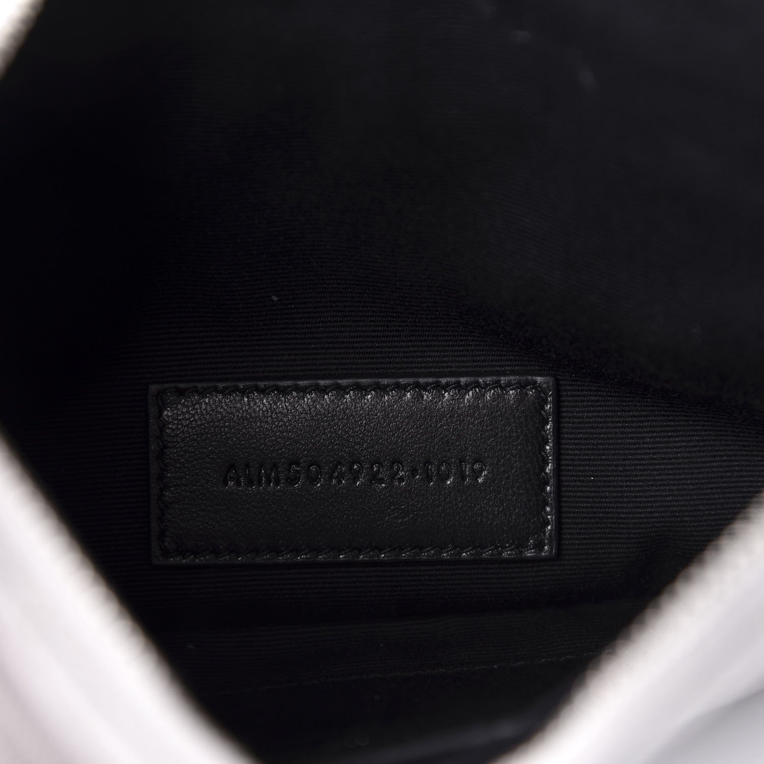 Saint Laurent Grain De Poudre Chevron Monogram Bill Pouch Granite 9 of 9