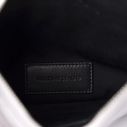 Saint Laurent Grain De Poudre Chevron Monogram Bill Pouch Granite 9 of 9