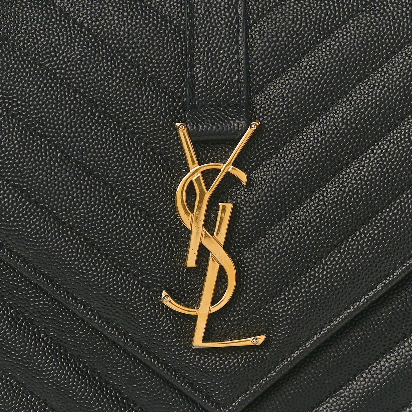 Grain De Poudre Matelasse Chevron Medium Monogram Satchel Black