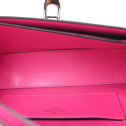 Valentino Garavani Smooth Calfskin Enamel Tonal Rockstud23 Shoulder Bag Pink PP 5 of 9