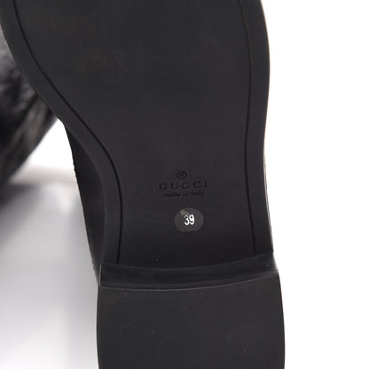 Gucci Guccissima Calfskin Miro Soft Knee High Riding Boots 39 Black 8 of 10