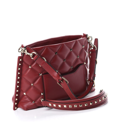 Valentino Garavani Nappa Candystud Shoulder Bag Red 2 of 8